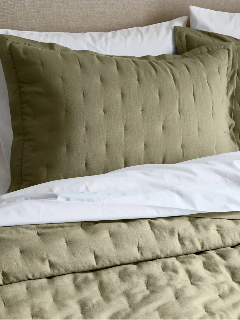 European Linen Dream Quilt Set Full/Queen‎ Wilowleaf